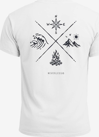 Neverless Shirt 'Nature Compass' in White: front