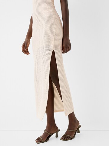 Bershka Knit dress in Yellow