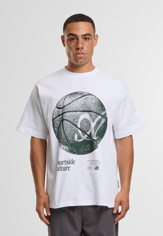 Maglietta 'Courtside' di Another Cotton Lab in bianco: frontale
