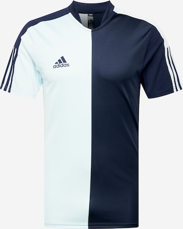 ADIDAS SPORTSWEAR Αθλητική φανέλα 'Tiro Half & Half' σε μπλε: μπροστά