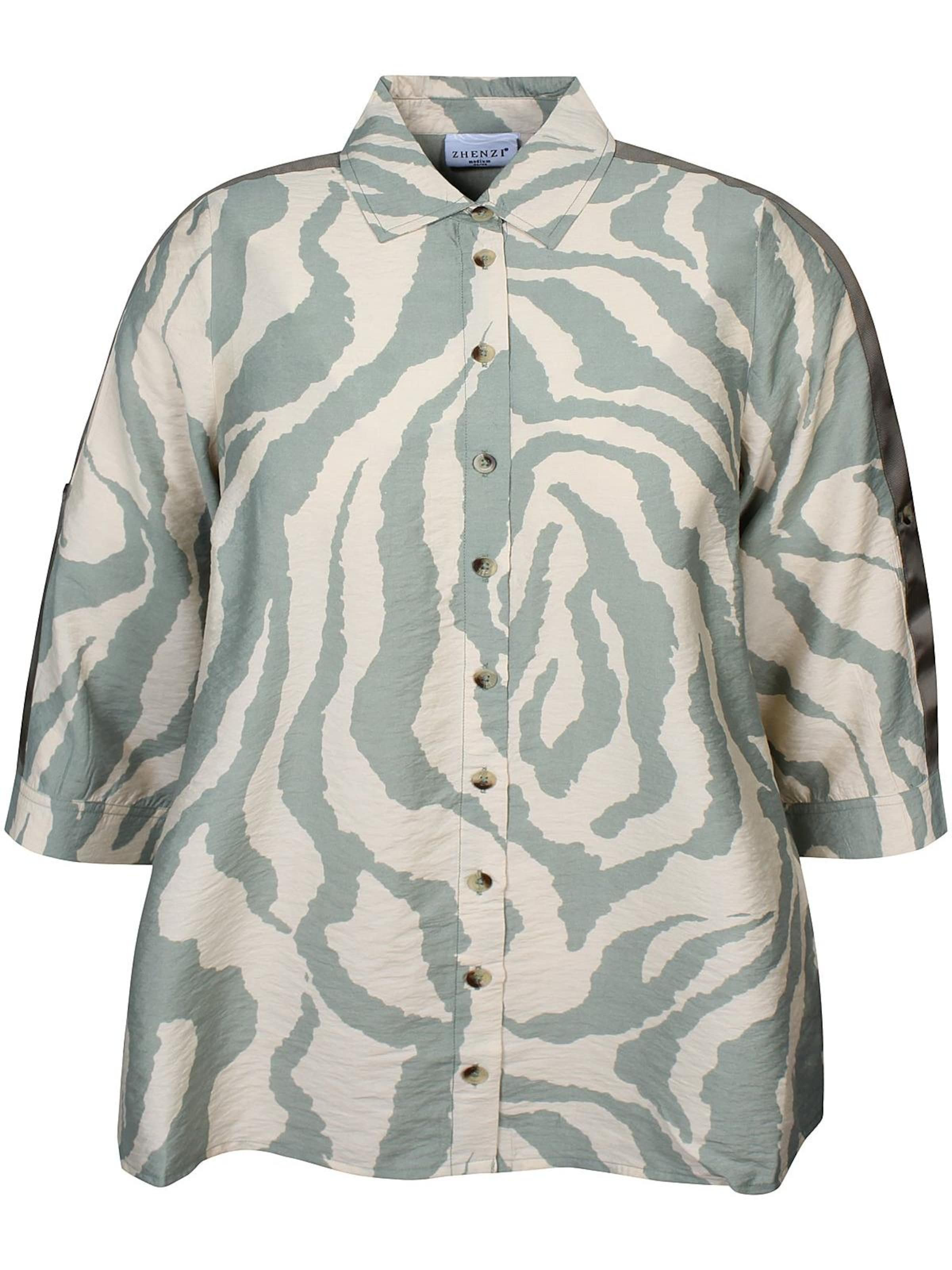 Zhenzi Shirt 'Jaeda 1373' in Groen: voorkant