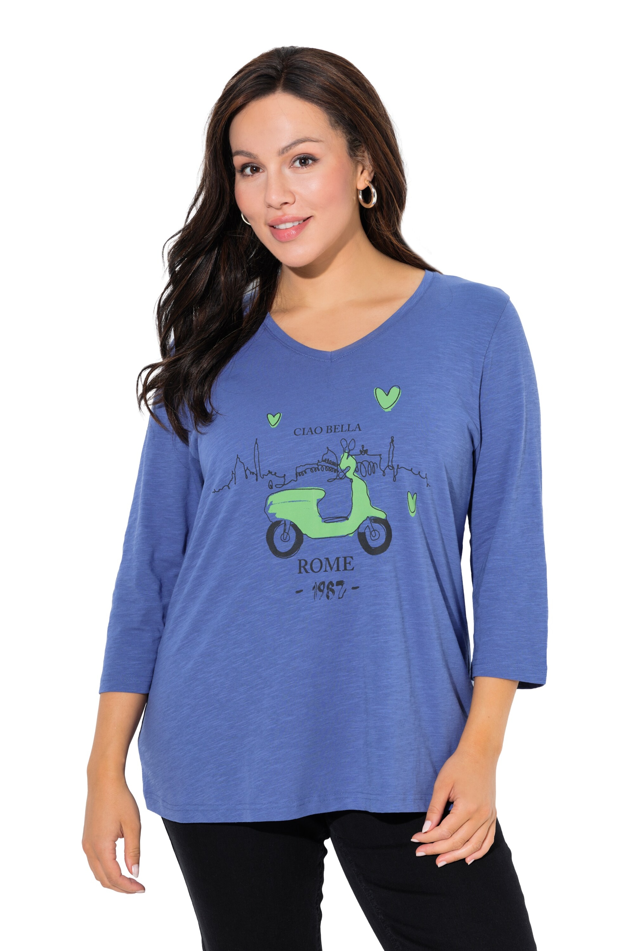 Ulla Popken Shirt in Blauw: voorkant