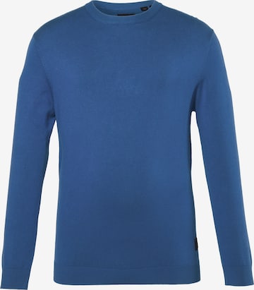 Men Plus Pullover in Blau: Vorderseite
