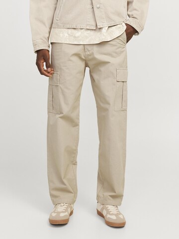 Regular Pantalon cargo JACK & JONES en beige : devant