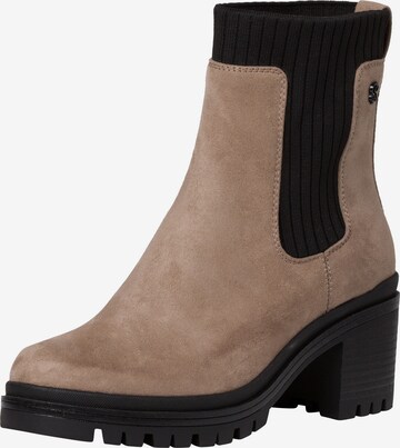 s.Oliver Chelsea boots in Beige: voorkant