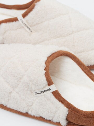 CALZEDONIA Hausschuh in Weiß