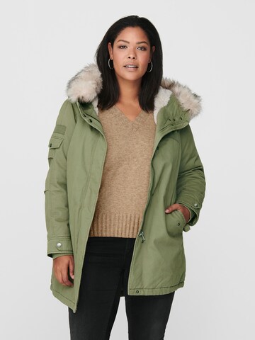 Parka d’hiver 'Maya' ONLY Carmakoma en vert : devant