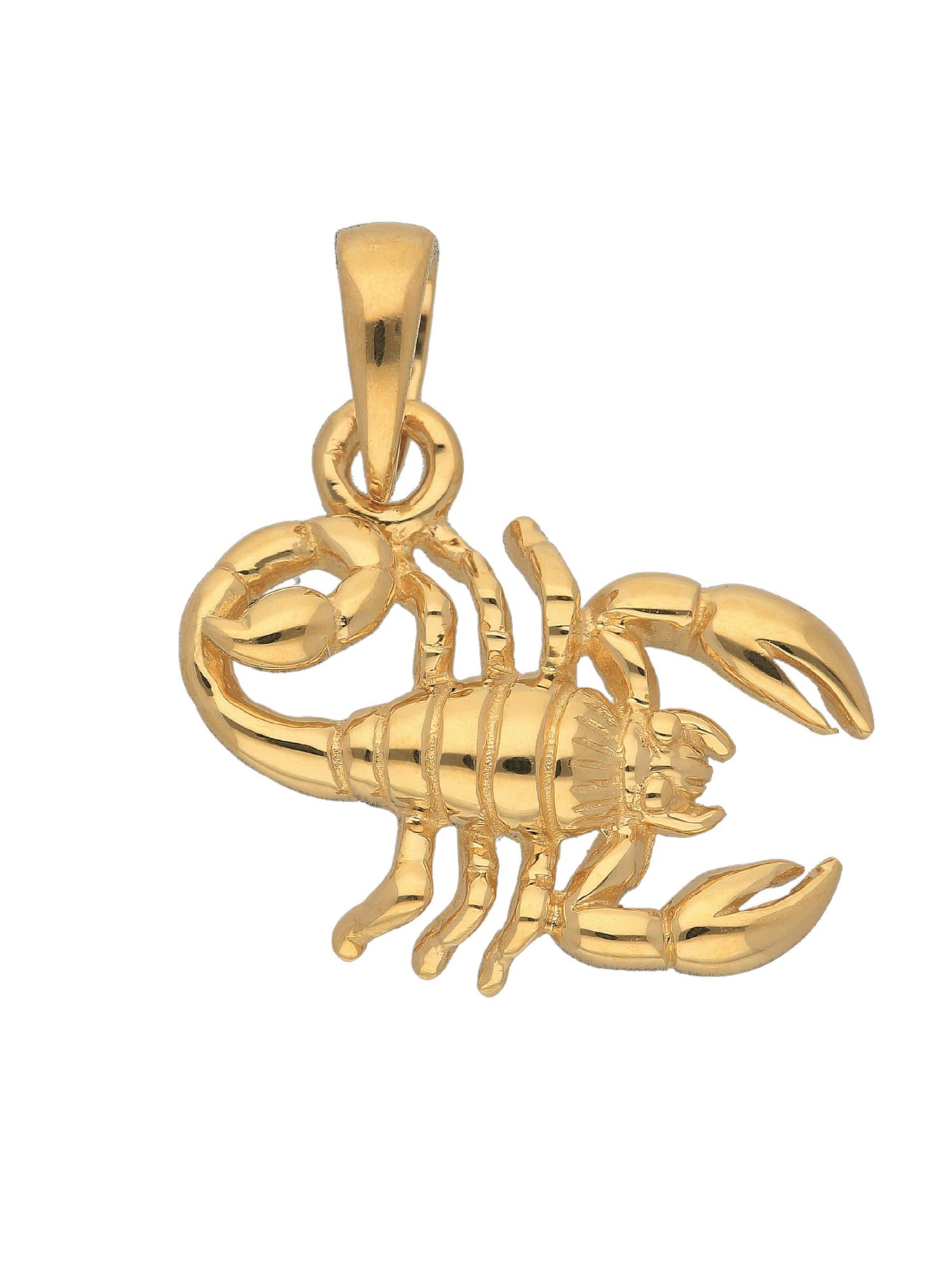 Adelia´s Anhänger 'Skorpion' in Gold: Vorderseite