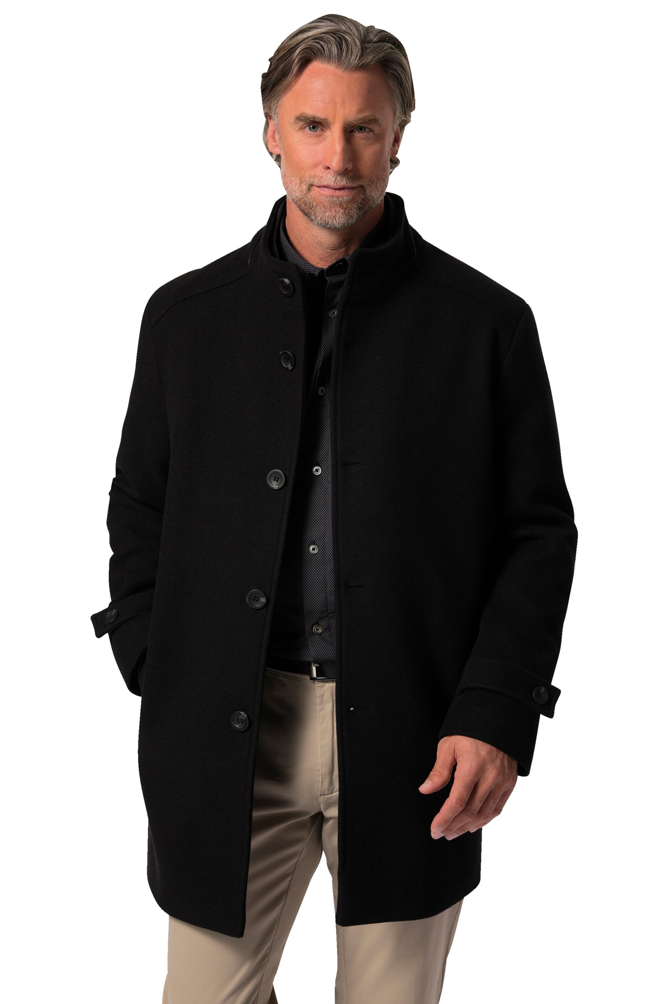 Boston Park Tussenjas in Zwart: voorkant