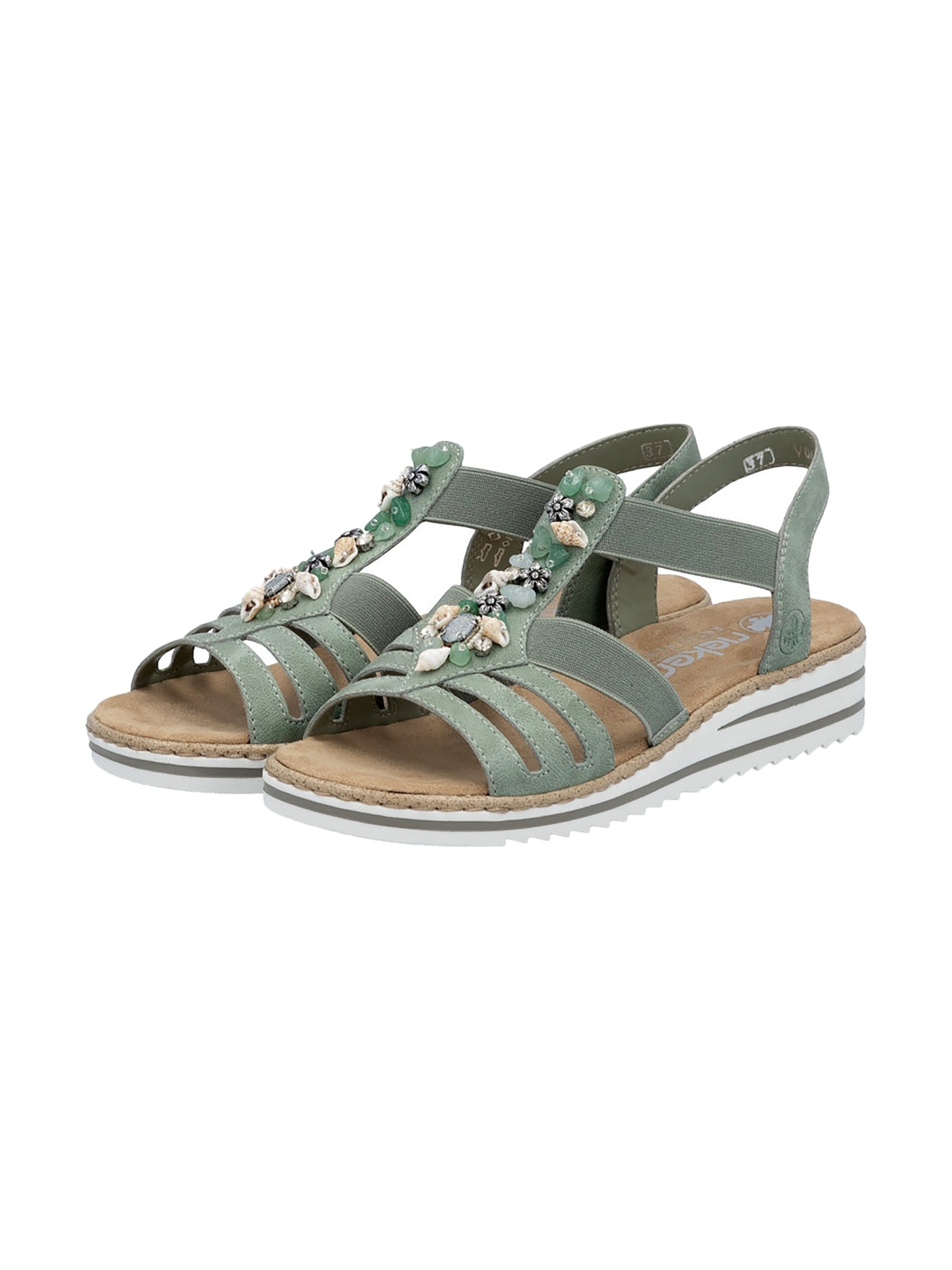 Rieker - Sandalias en verde