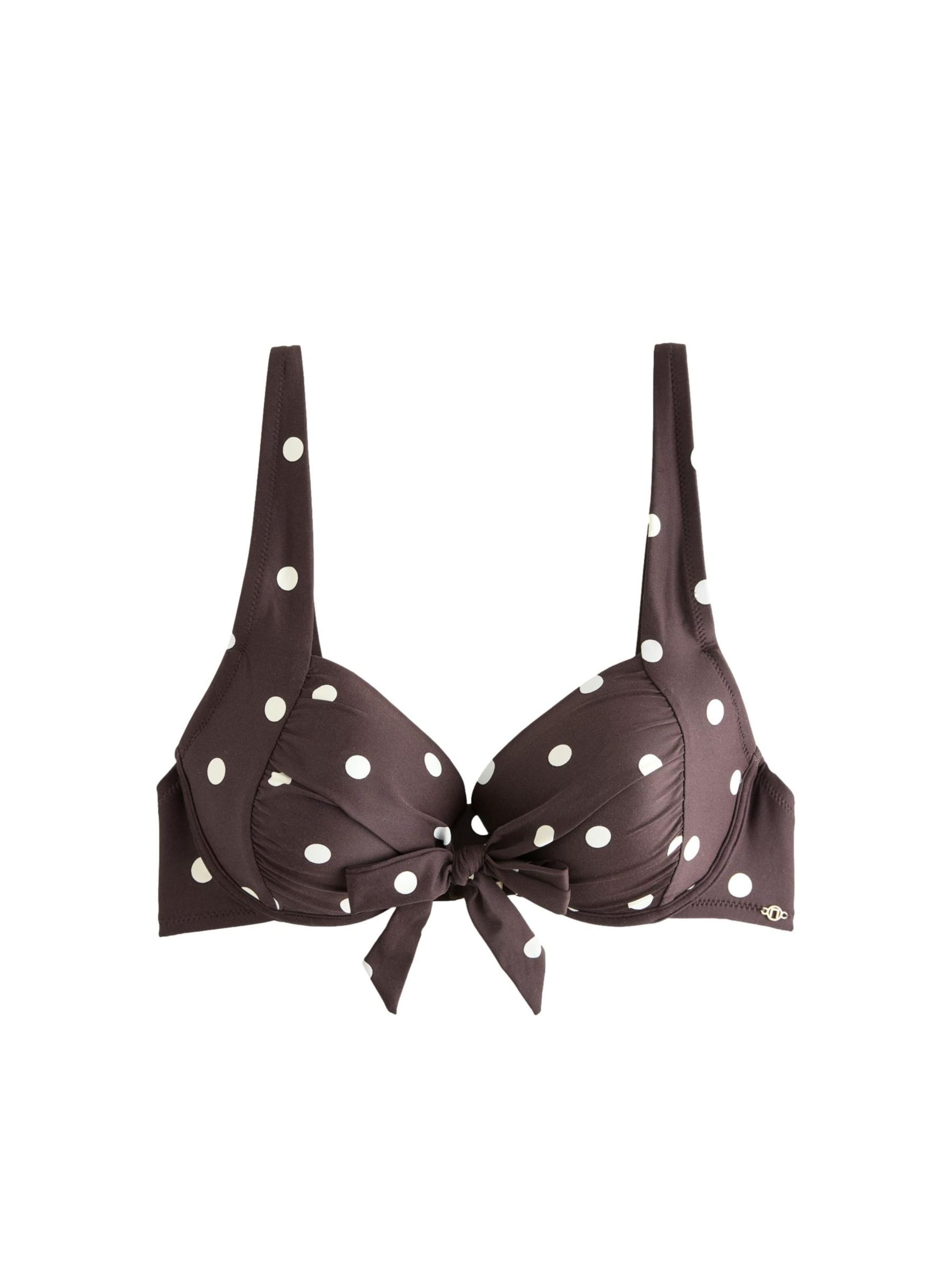 Next Bikini Top in Dark brown / White, Item view