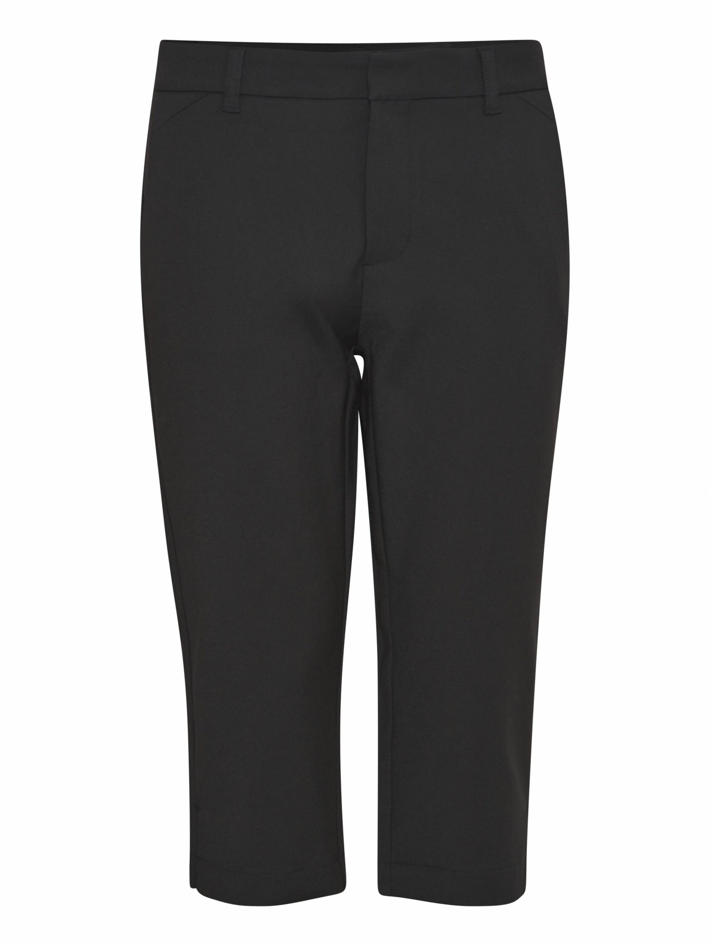 PULZ Jeans regular Lærredsbukser 'PZBindy' i sort: forside