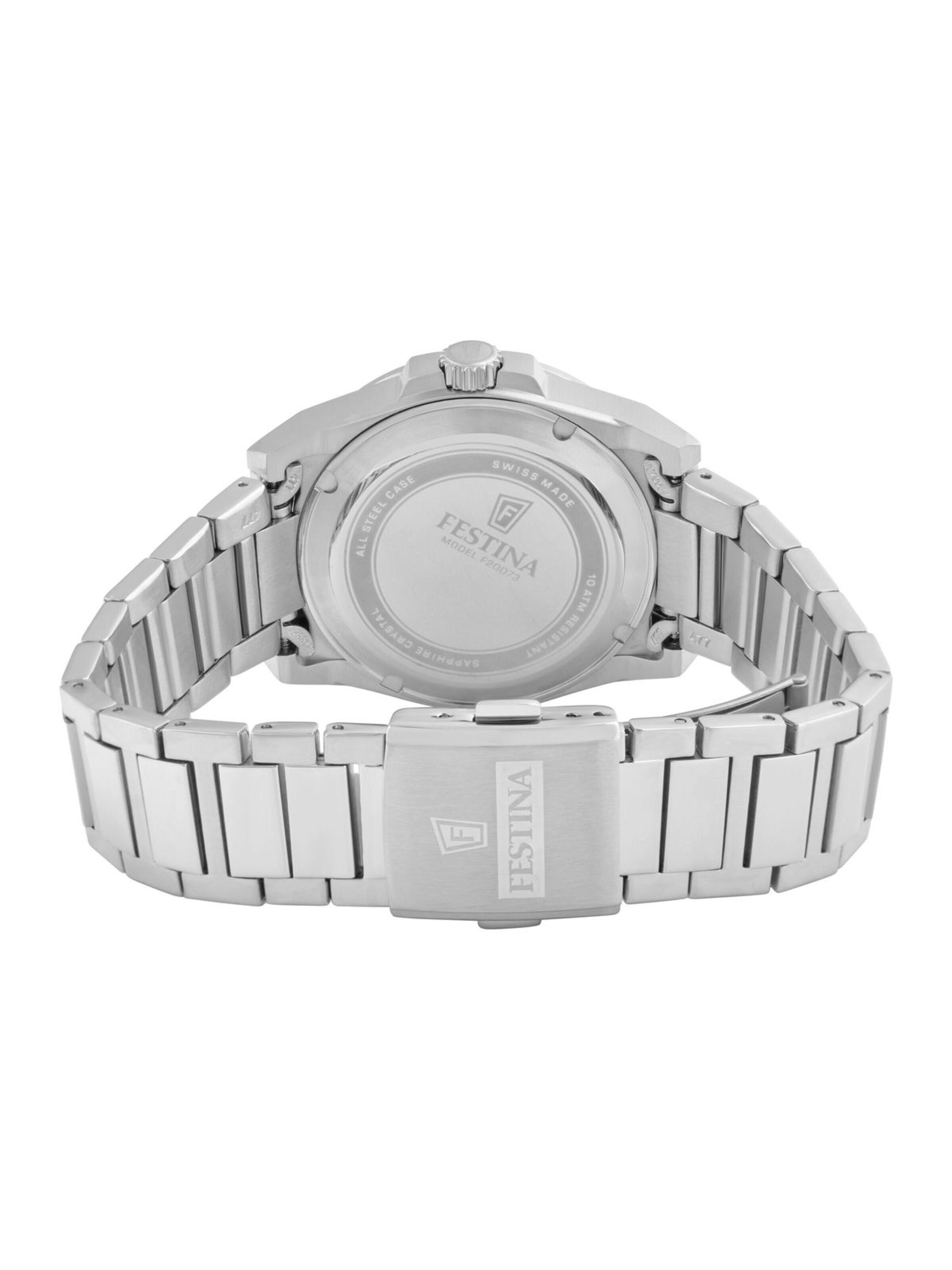 Montre à affichage analogique 'Date watch Classic Steel Swiss Made' FESTINA en rouge