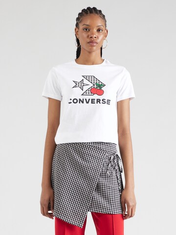 T-shirt 'CHERRY STAR' CONVERSE en blanc : devant