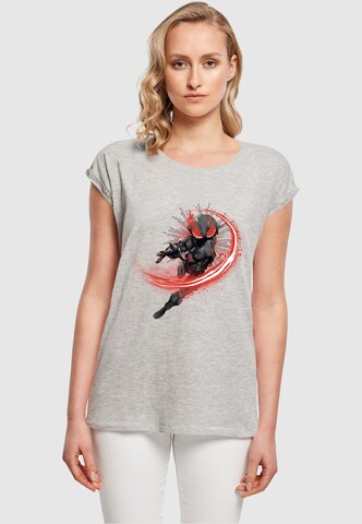 ABSOLUTE CULT Shirt 'Aquaman - Black Manta Flash' in Grijs: voorkant
