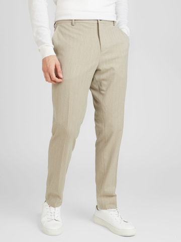 Coupe slim Pantalon à plis 'PETER' SELECTED HOMME en beige : devant