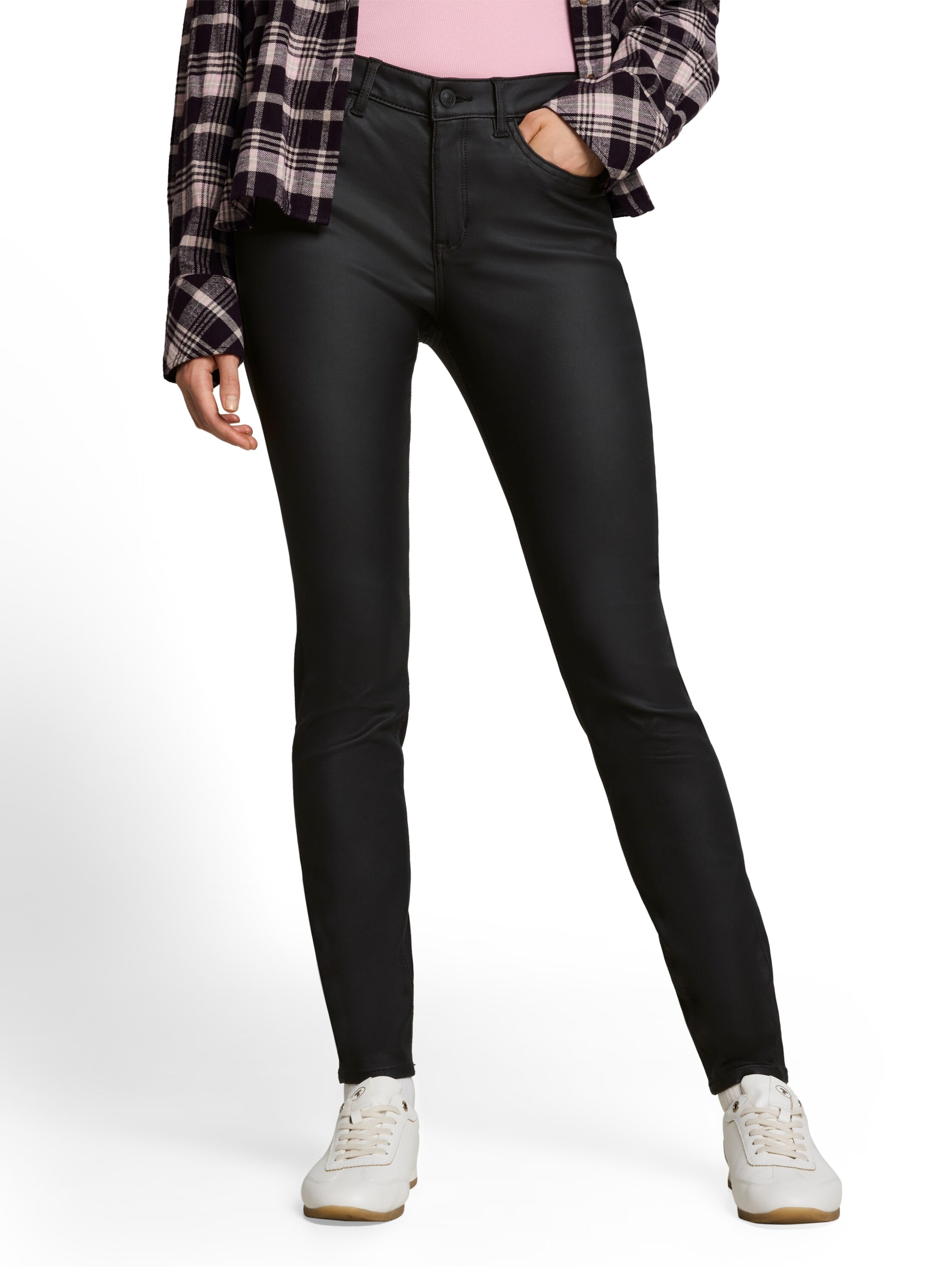 TOM TAILOR DENIM Skinny Kavbojke 'NELA' | siva barva: sprednja stran