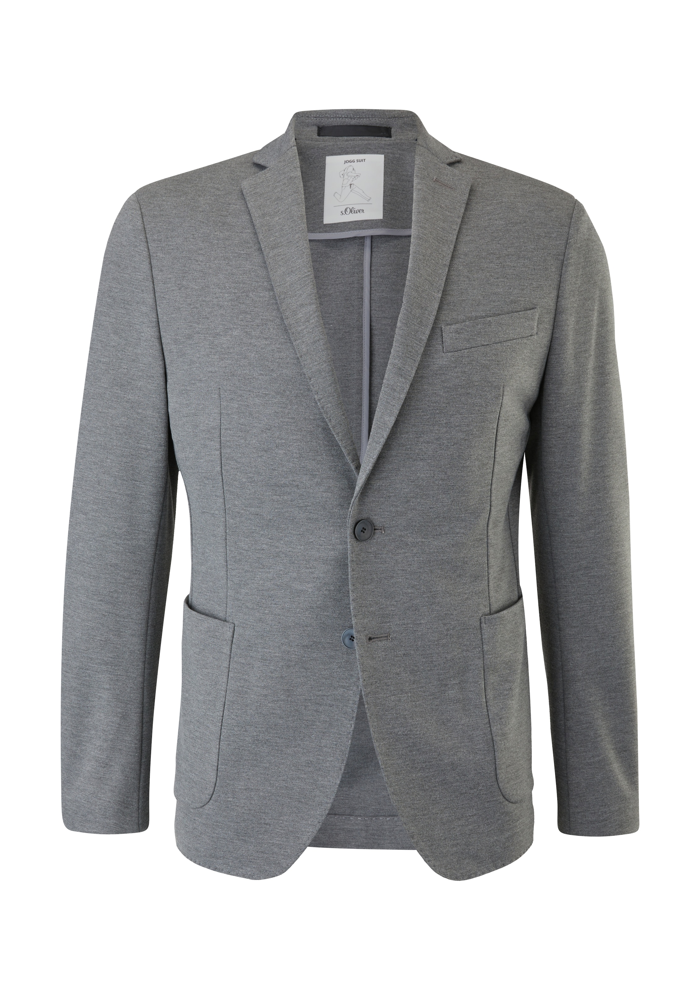 s.Oliver BLACK LABEL Slim Fit Sakko in Grau: Vorderseite