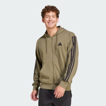 ADIDAS SPORTSWEAR Αθλητική ζακέτα φούτερ 'Essentials' σε πράσινο: μπροστά