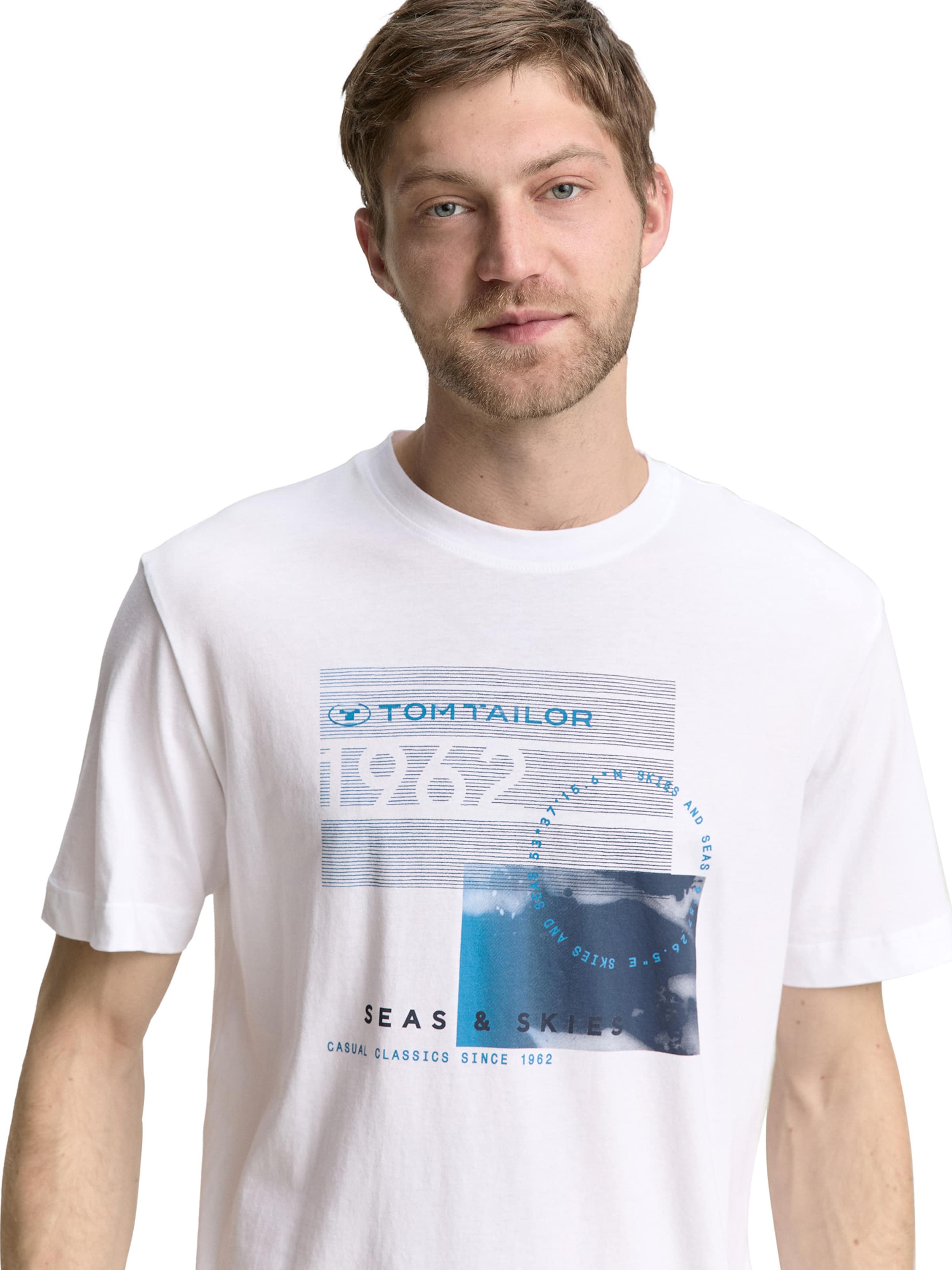 TOM TAILOR Majica | bela barva