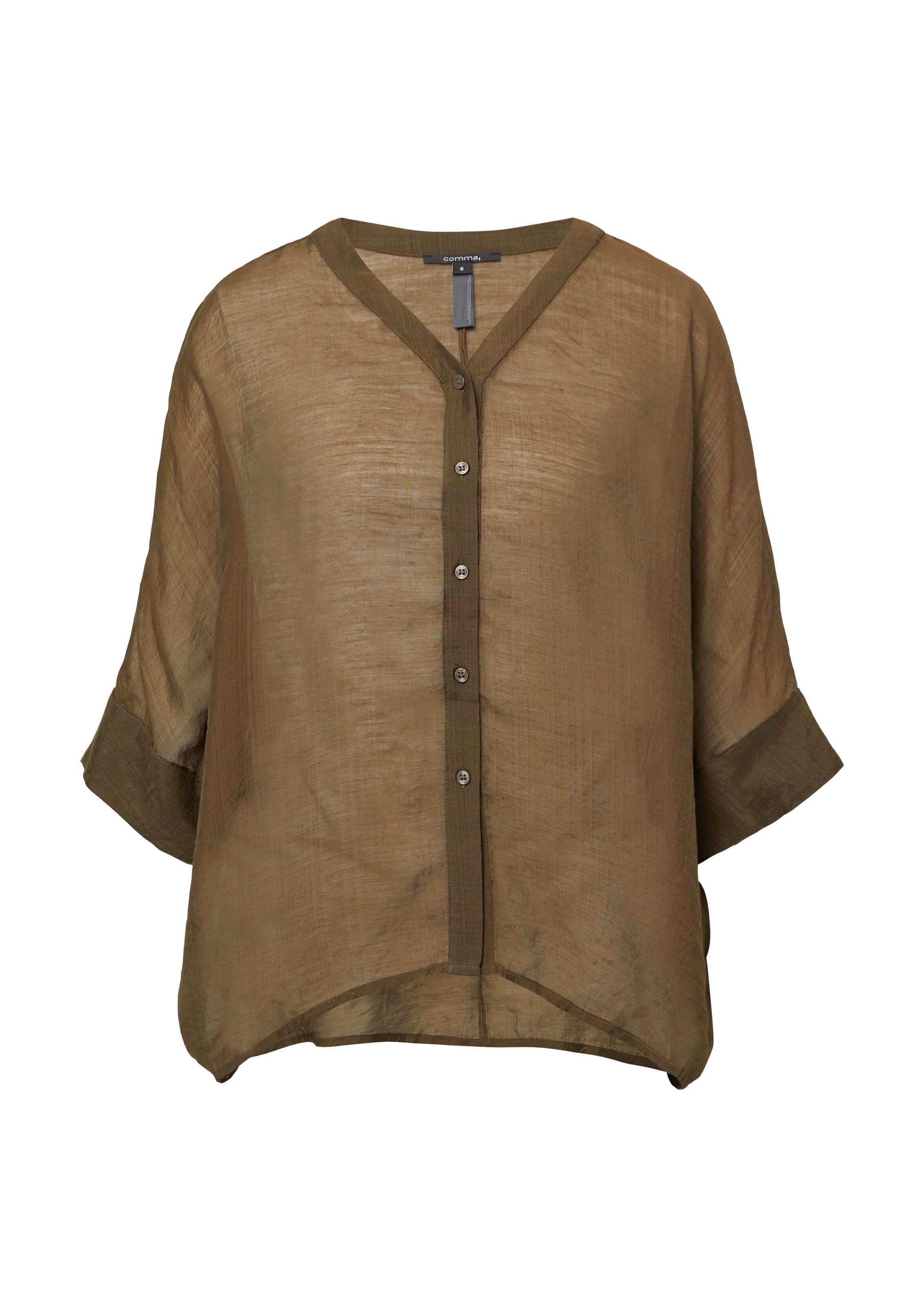 COMMA Blouse in Bruin: voorkant