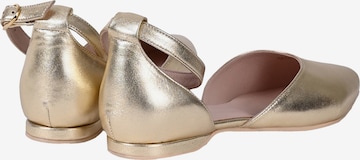 Apple of Eden Ballet Flats with Strap ' BRUNA ' in Gold