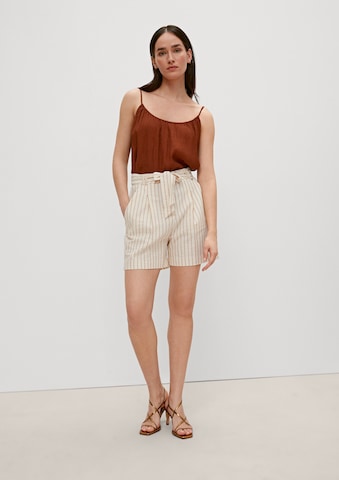 Wide Leg Pantalon à pince COMMA en beige