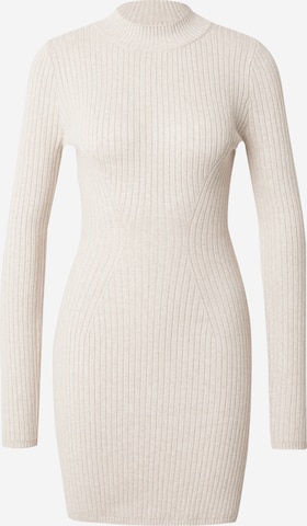 HOLLISTER Knitted dress in Beige: front