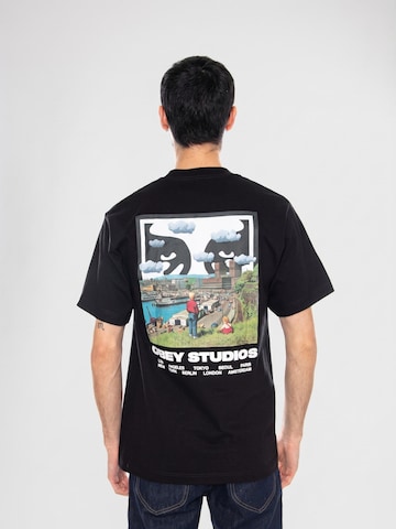 Obey Shirt 'SKY FACE' in Zwart