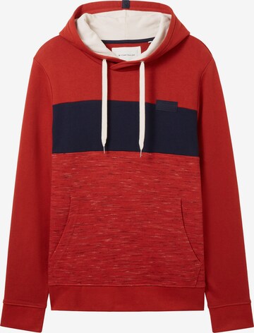 TOM TAILOR - Sweatshirt em vermelho: frente