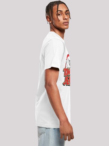 F4NT4STIC Shirt 'Tom und Jerry Distressed Logo' in Weiß