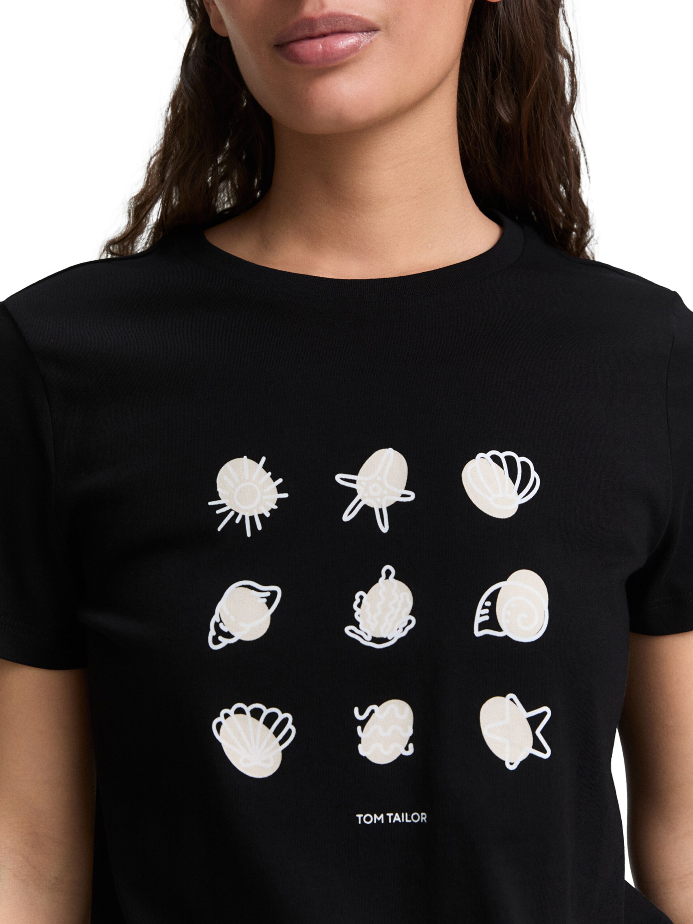 TOM TAILOR Póló - fekete