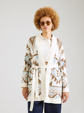 ONLY Carmakoma Knit Cardigan in Beige: front