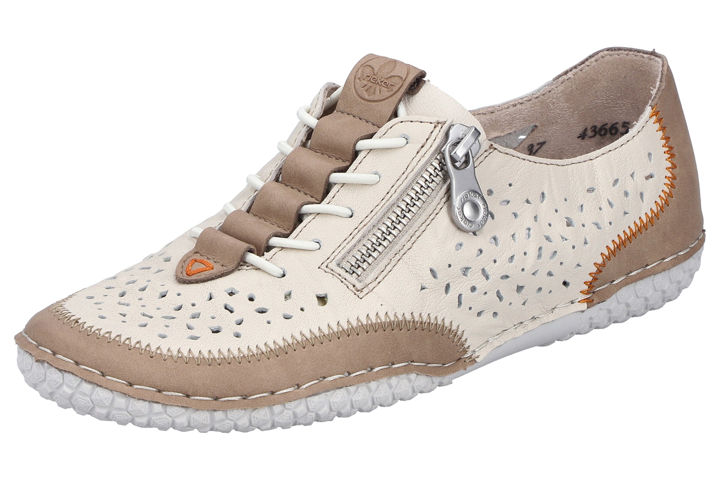 Chaussure basse '43665' Rieker en beige : devant