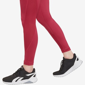 Skinny Pantalon de sport 'Workout Ready' Reebok en rouge