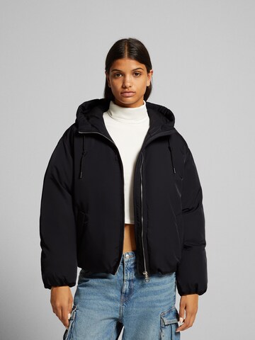 Veste mi-saison Bershka en noir : devant