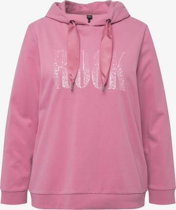 Ulla Popken Sweatshirt in Roze: voorkant