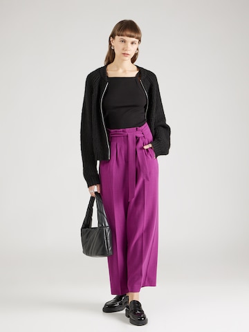 King Louie Wide leg Trousers with creases 'Neva Timba' in Purple