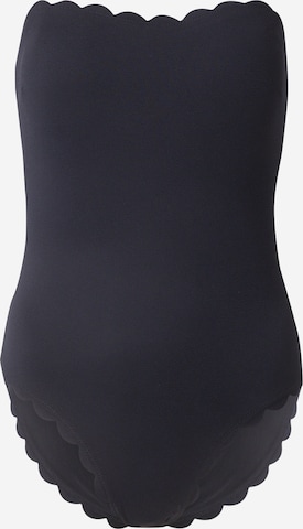 melns Hunkemöller Bandeau Figūru koriģējošs peldkostīms: no priekšpuses
