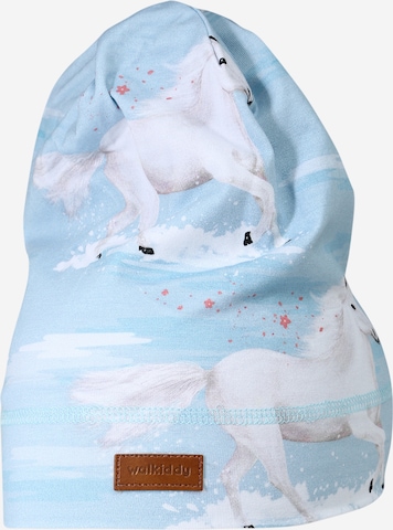 Bonnet 'Beanie' Walkiddy en bleu : devant