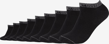 MUSTANG Sneakersocken 'True Denim' in Schwarz: Vorderseite