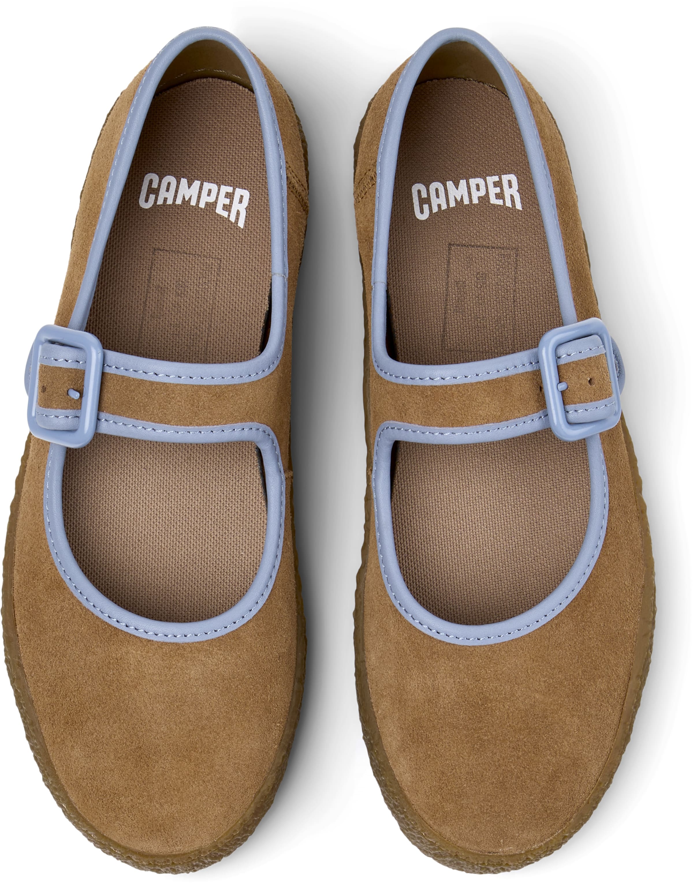 Ballerina con cinturino 'Peu Terreno' di CAMPER in marrone