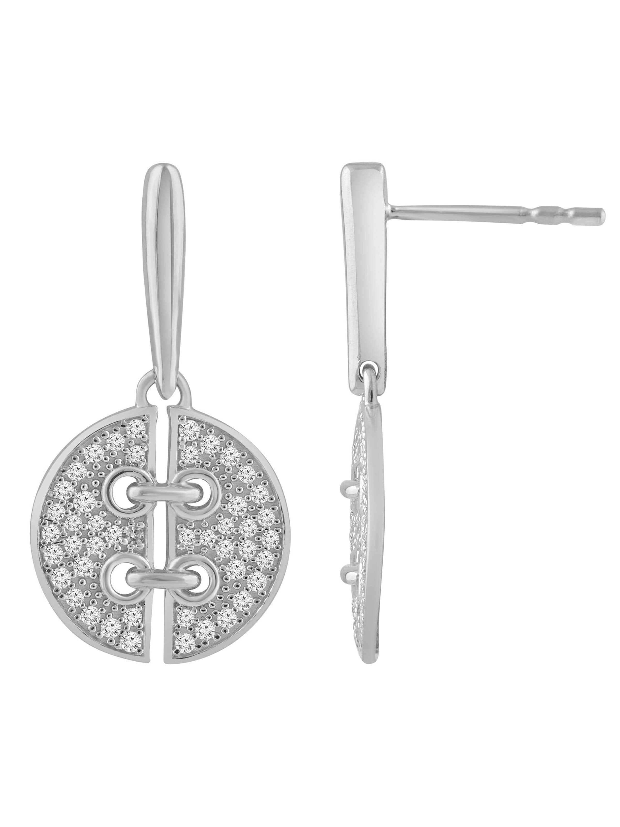 Diamant Exquis - Pendientes en plata