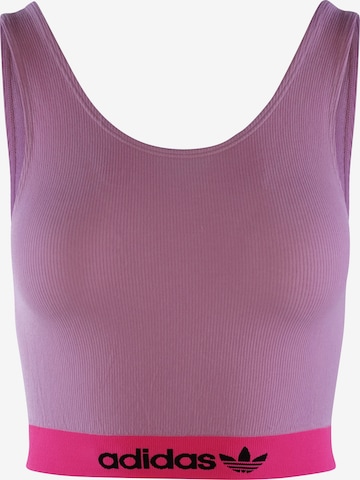 ADIDAS ORIGINALS Bustier Sport bh ' Brami Logo Rib ' in Roze: voorkant