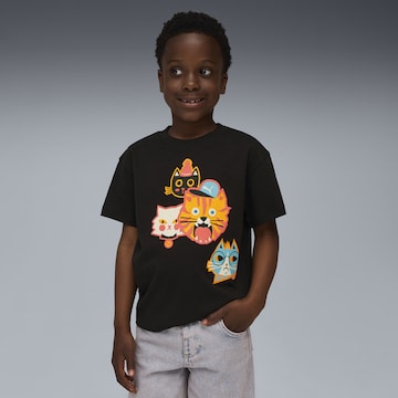 PUMA Shirt 'Moody Cat' in Zwart