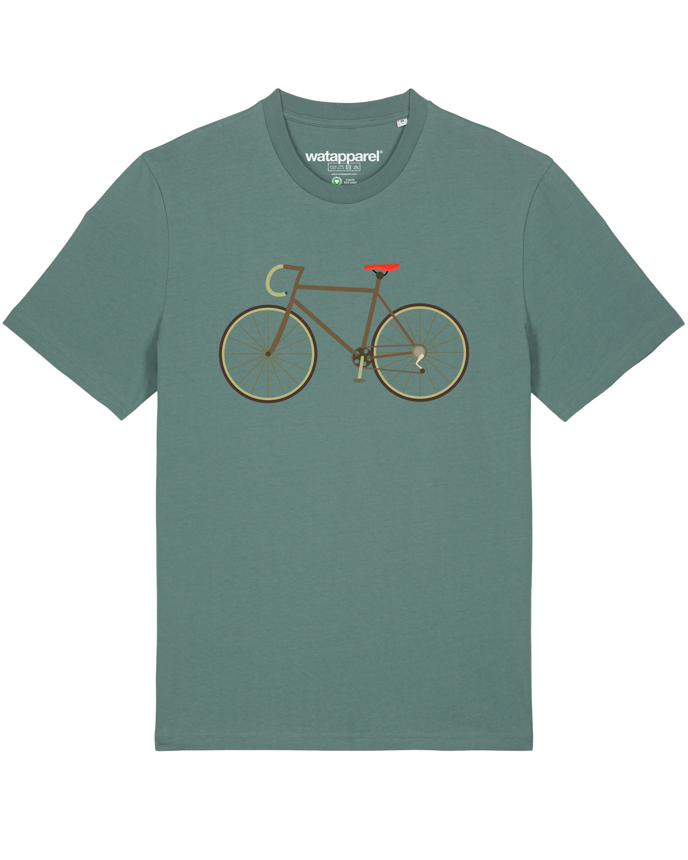 Maglietta ' Fahrrad ' di Watapparel in verde: frontale