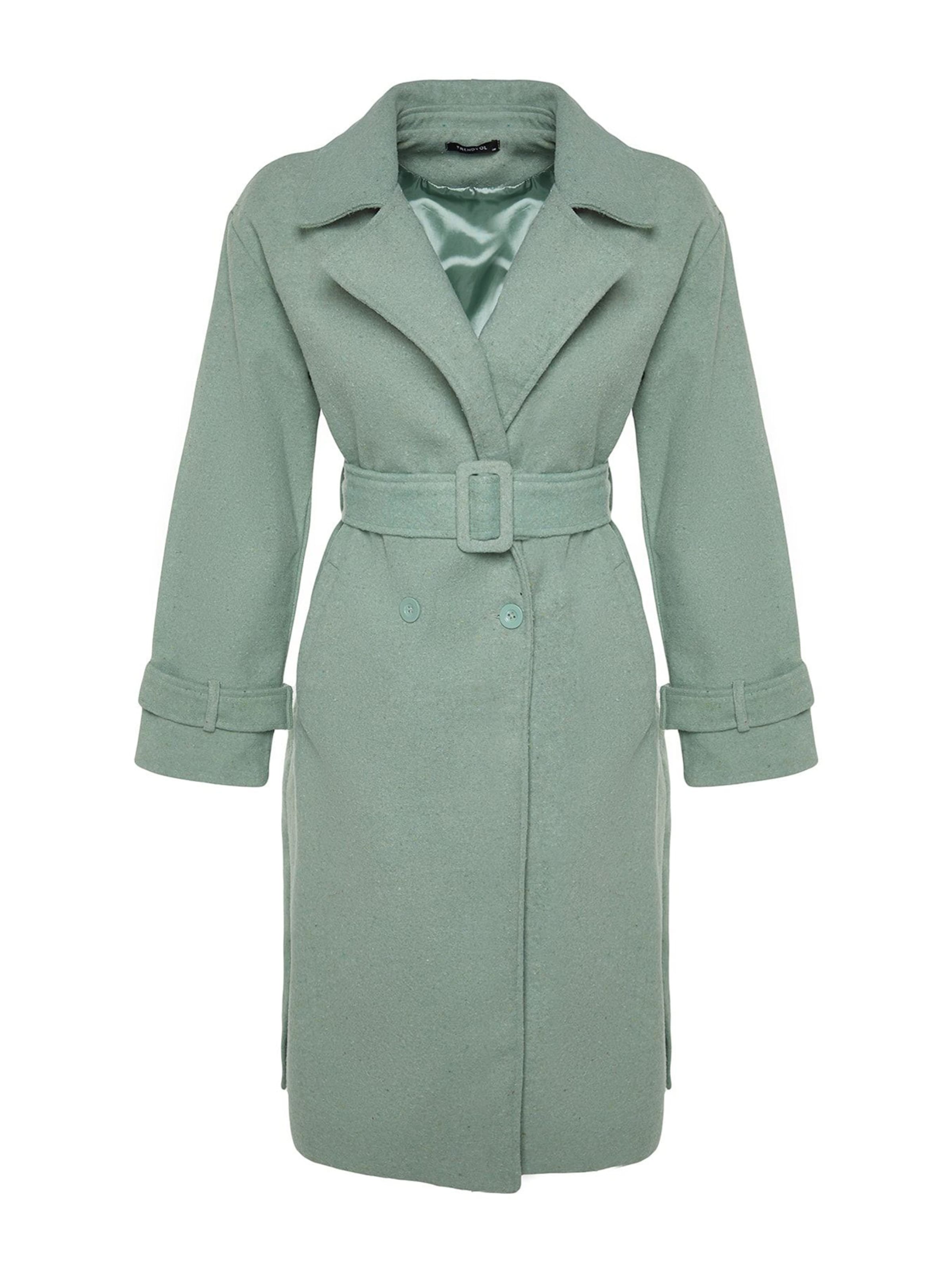 Trendyol Overgangsfrakke i grøn: forside