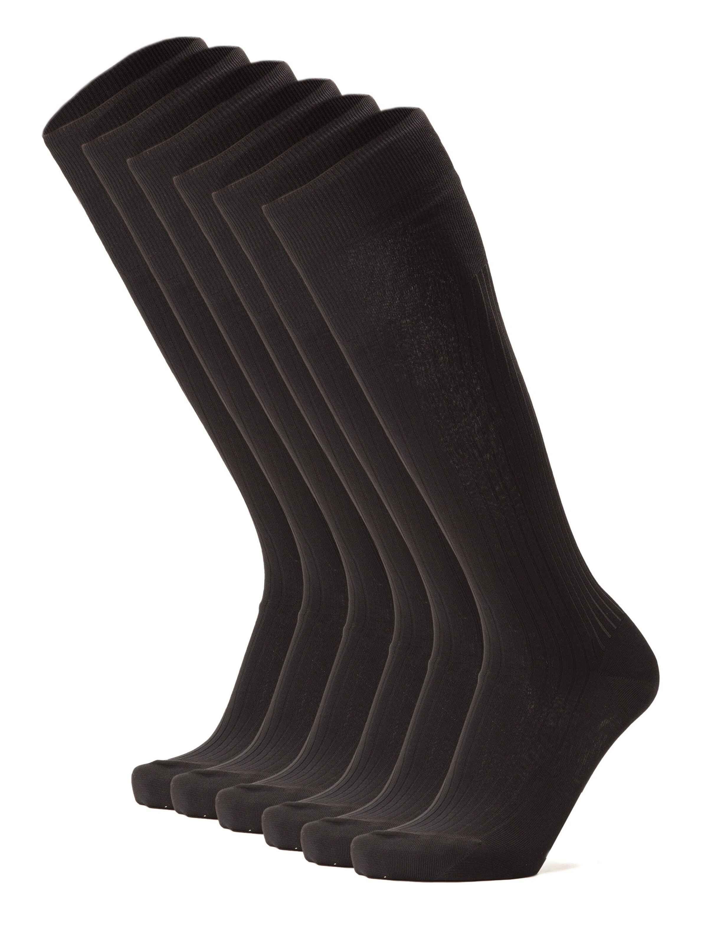 Ciocca Knee High Socks in Black: front