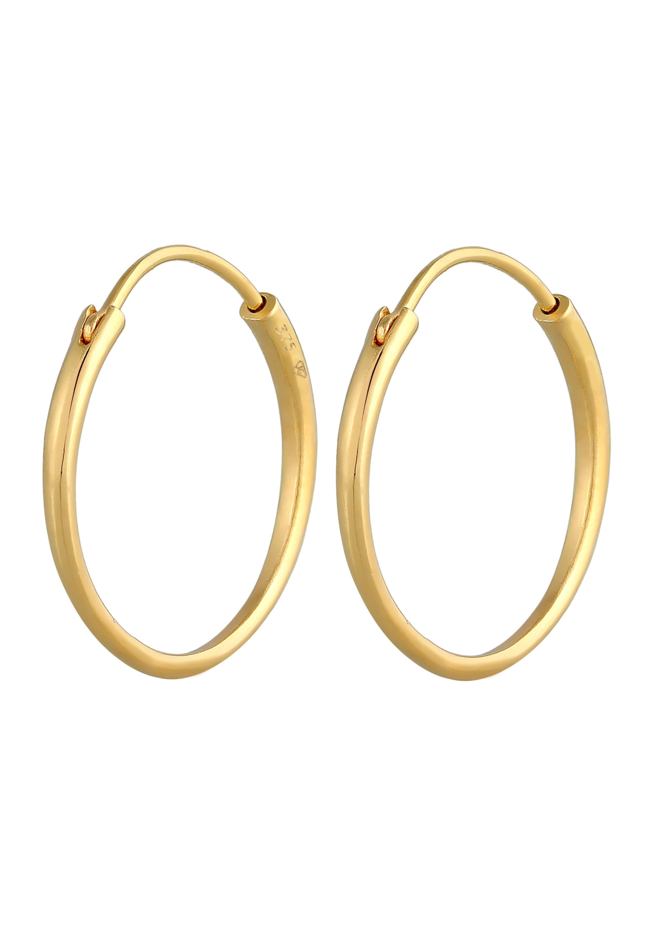 ELLI PREMIUM Ohrringe Creole in Gold: Vorderseite