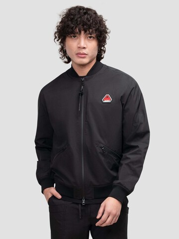 JACK1T Outdoorjas ' Oberon Tech Bomber ' in Zwart: voorkant